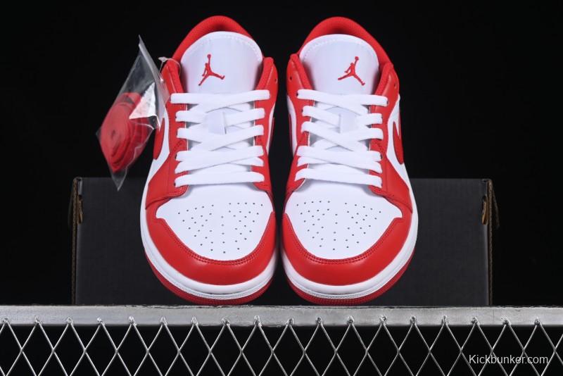 Nike Air Jordan 1 Low AJ1 White Red Casual Sneakers - 553558-166