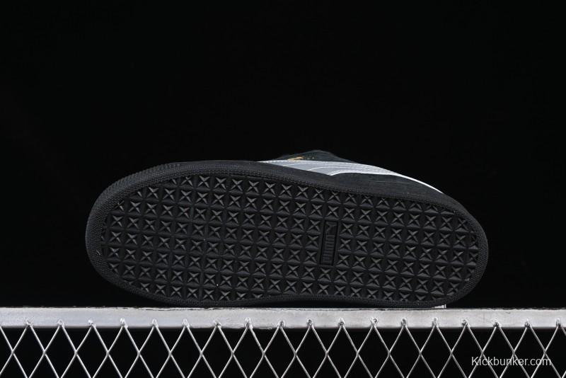 PUMA Suede XL Classic Men's Sneakers - Black with Metallic Silver Accents