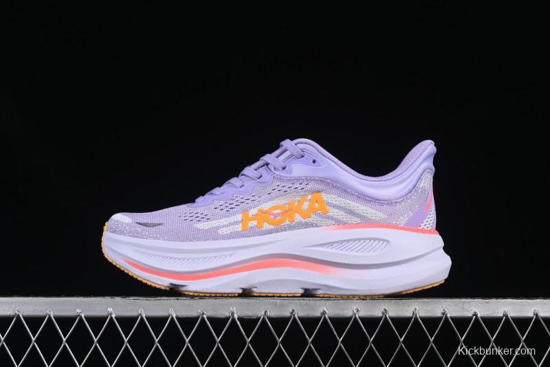 HOKA ONE ONE Bondi 9 Knit Lightweight Casual Running Shoes - 1162012 AGH