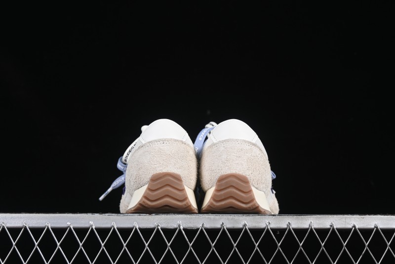 New Balance 237 Heritage Sneakers - Suede and Mesh in Muted Gray with Blue Accents