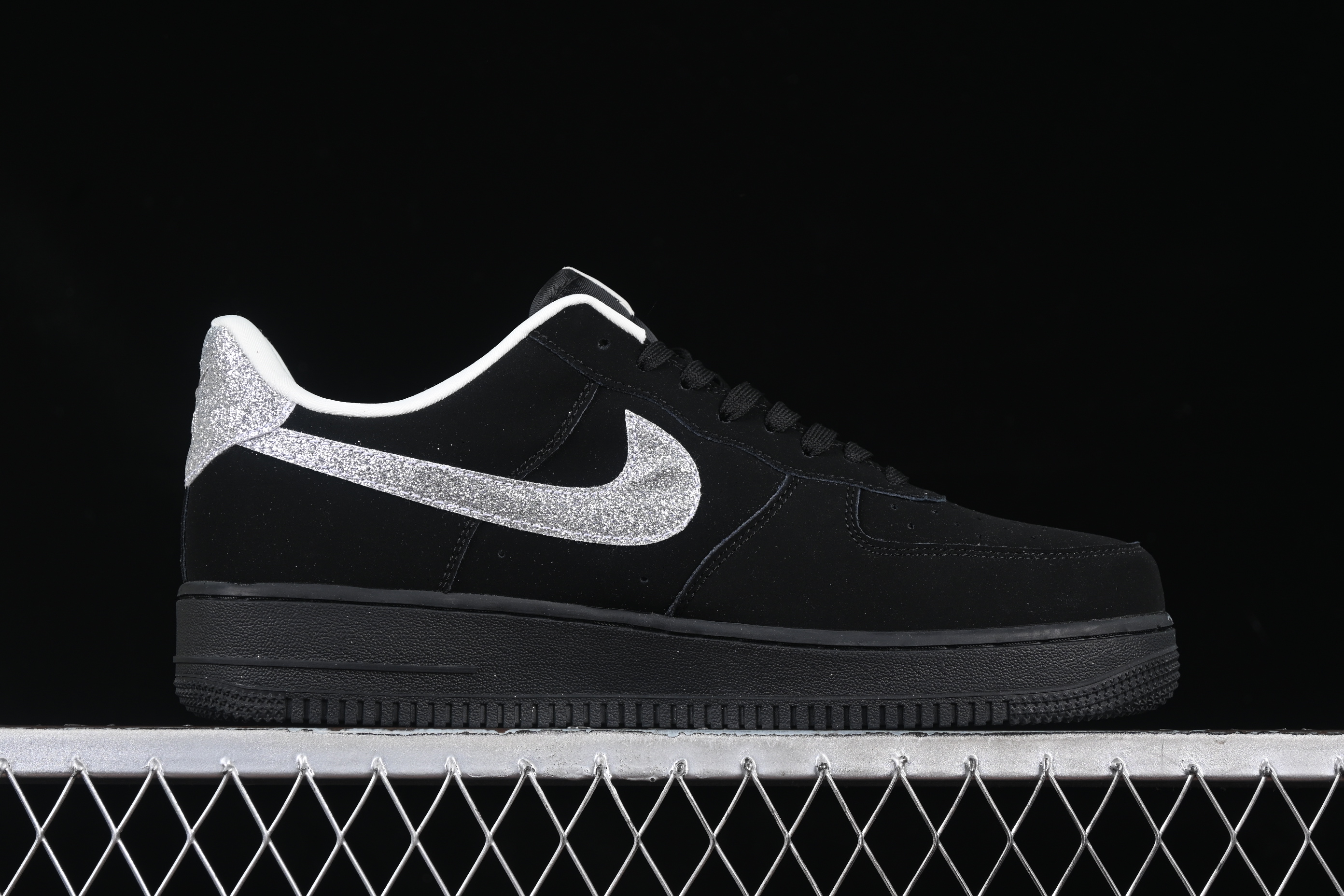 Nike Air Force 1 '07 Low Stussy Collaboration Silver Swoosh Starry Sky Casual Sneakers - DF0188-043