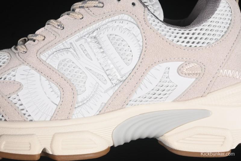 Dior Chrono Round Toe Lace-Up Lifestyle Casual Running Sneakers - 24W Beige