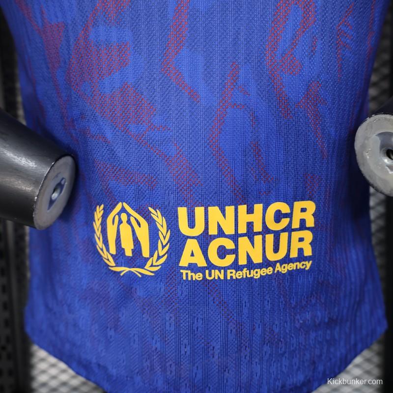 Player Version 25/26 Barcelona Blue with Red Pattern Jersey