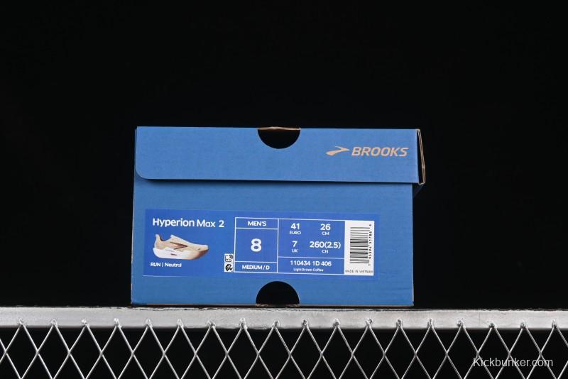 Brooks Hyperion Max 2 Cushioned Racing Marathon Running Shoes - 1104341D406
