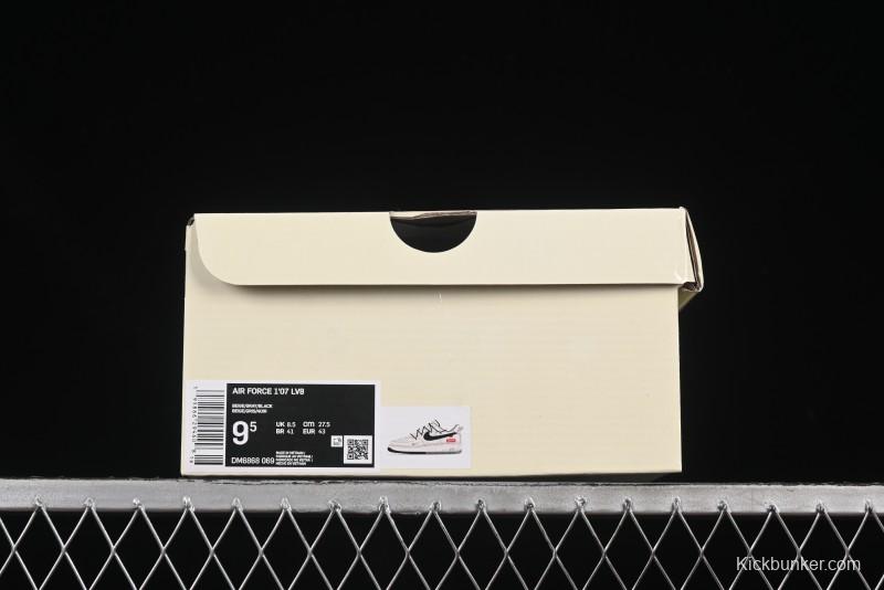Nike Air Force 1 '07 Low Supreme Collaboration Dual-Tone Grey Black Drawstring Casual Sneakers - DM6868-069