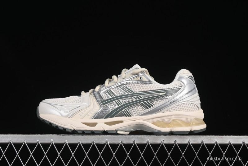 Asics Gel-Kayano 14 Running Shoes with Engineered Elastic Double-Layer Knit Upper and 3D Visible GEL Cushioning - 1201A019-200