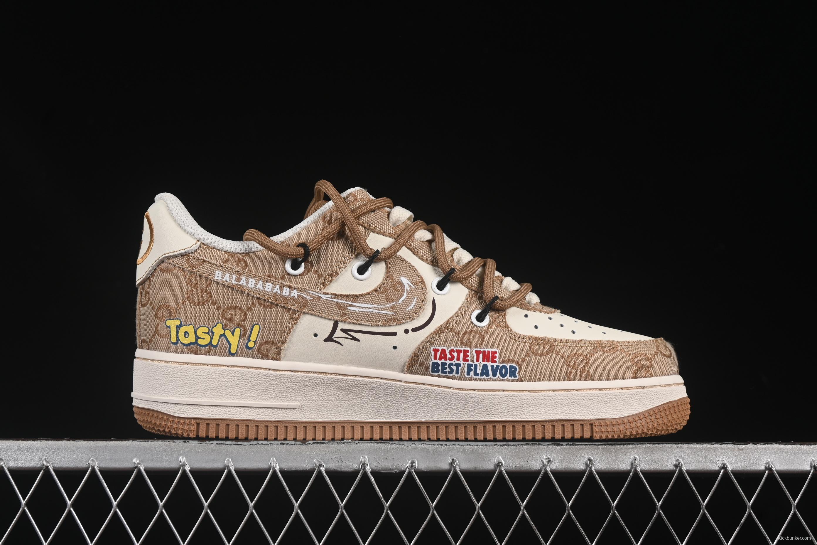 Nike Air Force 1'07 Low Casual Sneakers with McDonald's Collaboration Design - BD0077-111