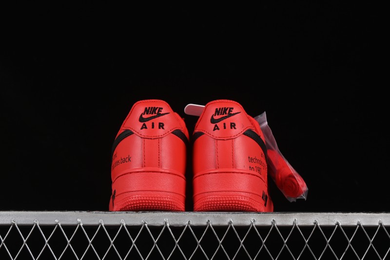 Nike Air Force 1'07 Low Watermelon Red Casual Sneakers with Full-Length Air Cushion - FD7039-600