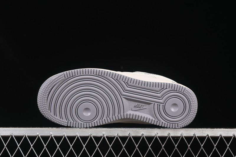Nike Air Force 1 '07 Low Stussy Collaboration Beige Mini Swoosh Casual Sneakers - HH7518-064