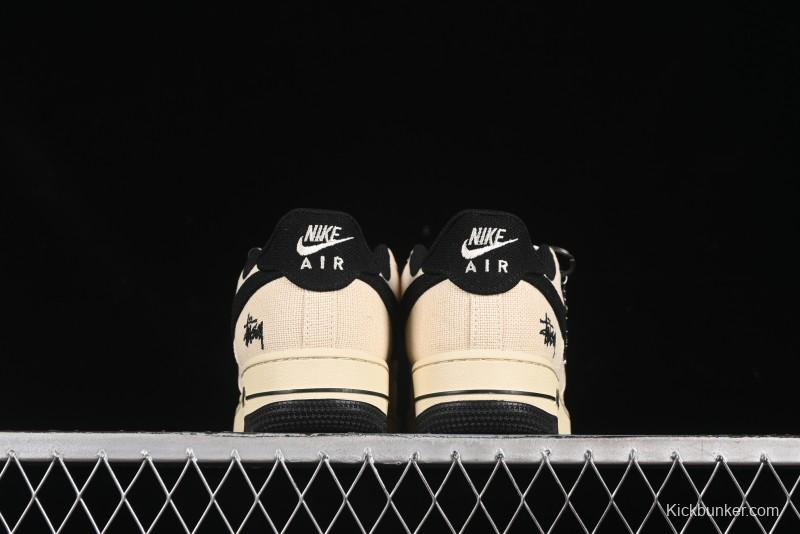 Nike Air Force 1 '07 Low Stussy Collaboration Hemp Low-Top Casual Sneakers - XX3168-153