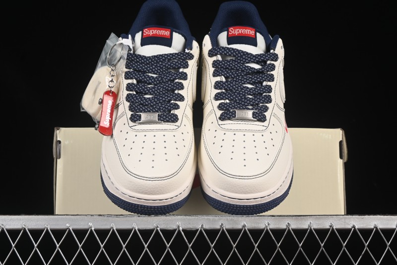 Nike Air Force 1 '07 Low Supreme Collaboration Casual Sneakers with Full-Length Air Cushion - HH7518-074