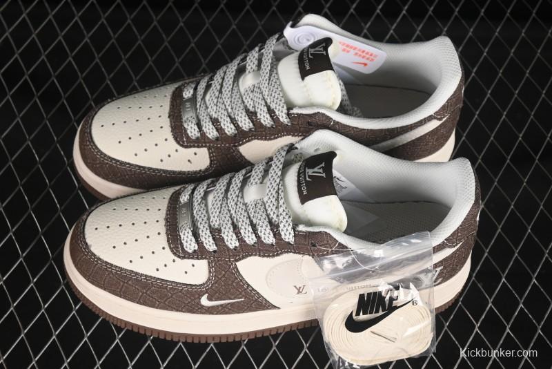 Nike Air Force 1 '07 Low LV Collaboration Beige Grid Casual Sneakers - XS1958-552