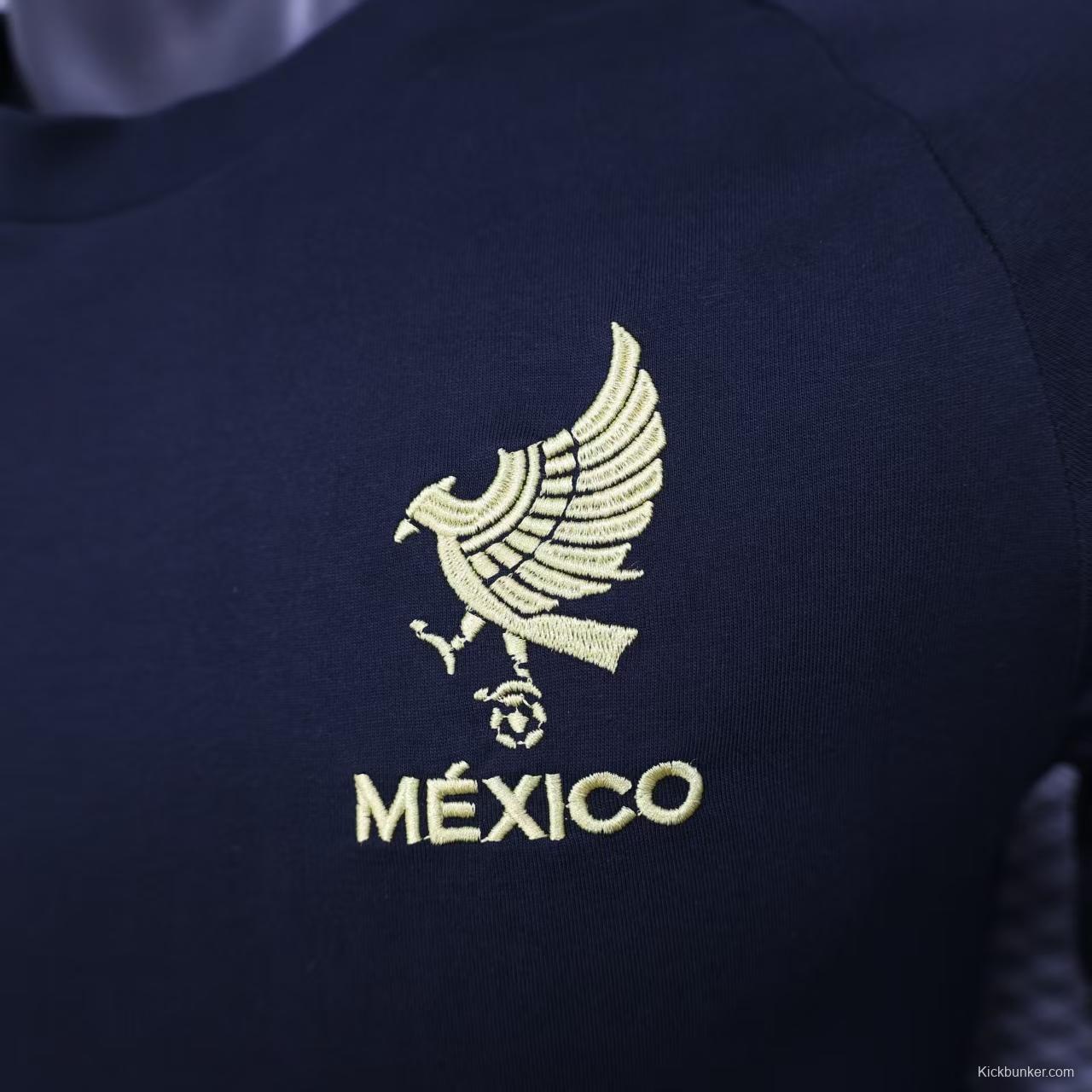 2025 Mexico Cotton Black Casual T-Shirt