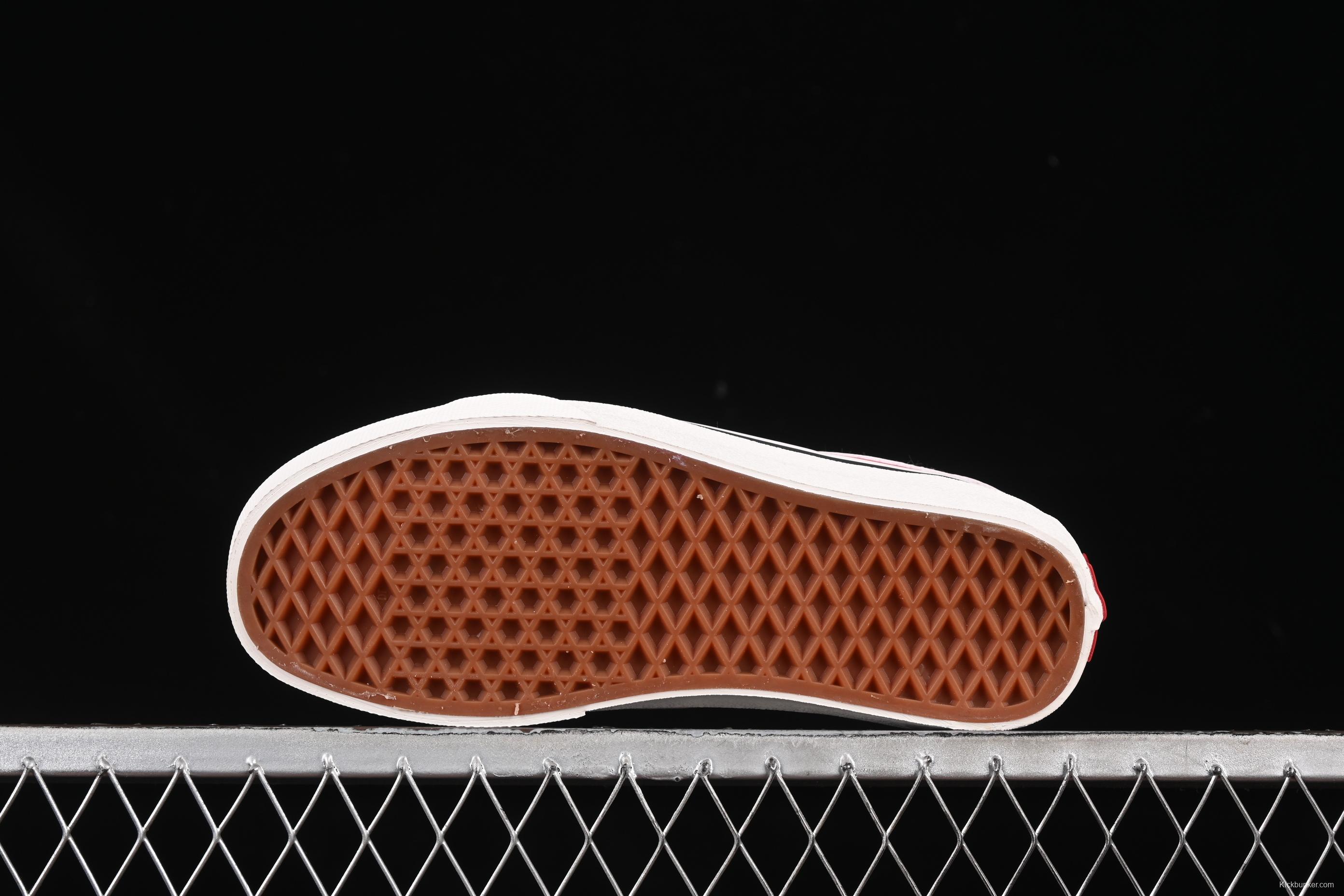 Vans Sk8-Low White Red Anti-Slip Casual Skate Shoes - VN0A4UWIXGJ