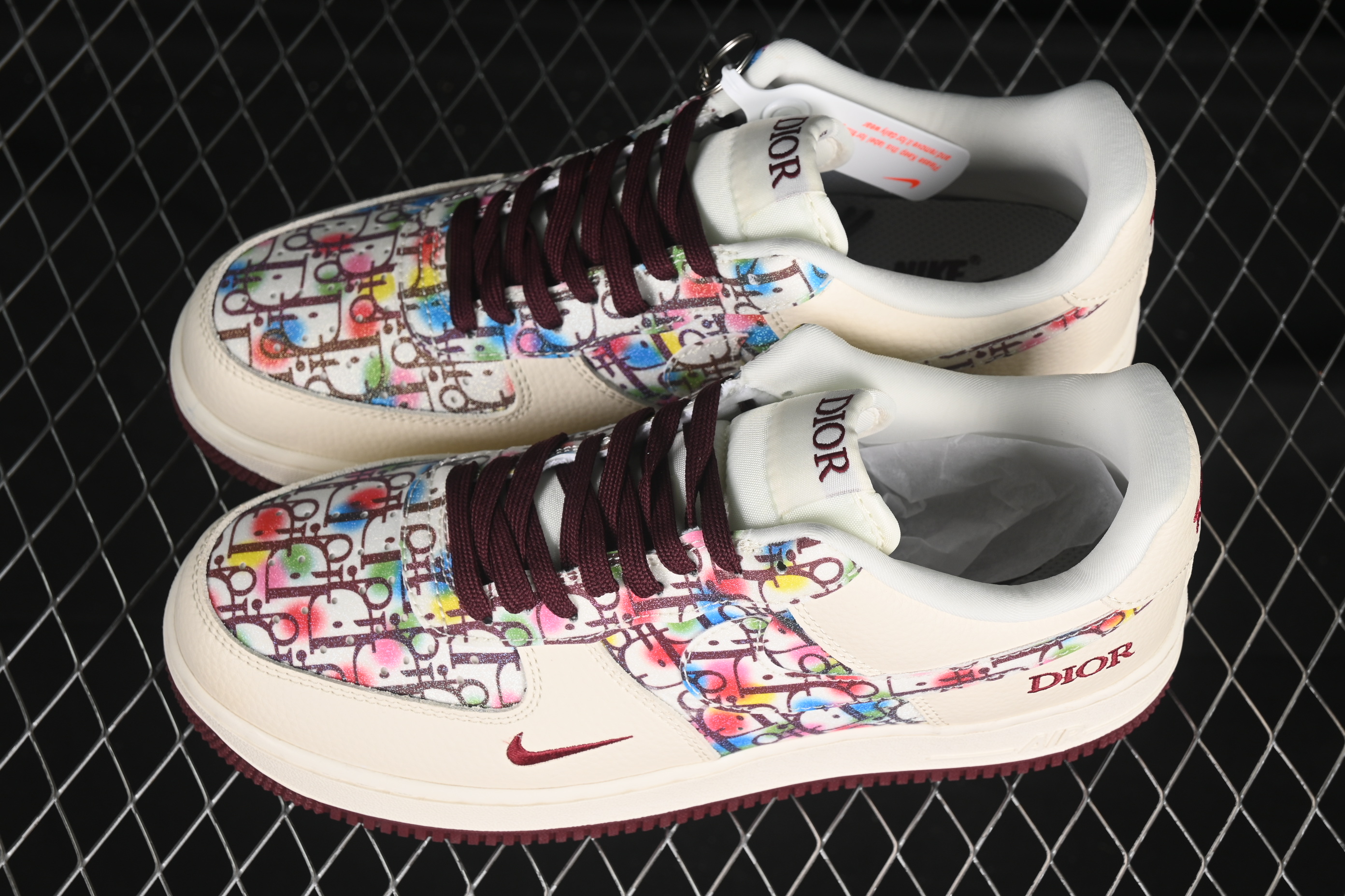 Nike Air Force 1'07 Low Dior Collaboration Floral Embroidery Casual Sneakers - DF0188-063