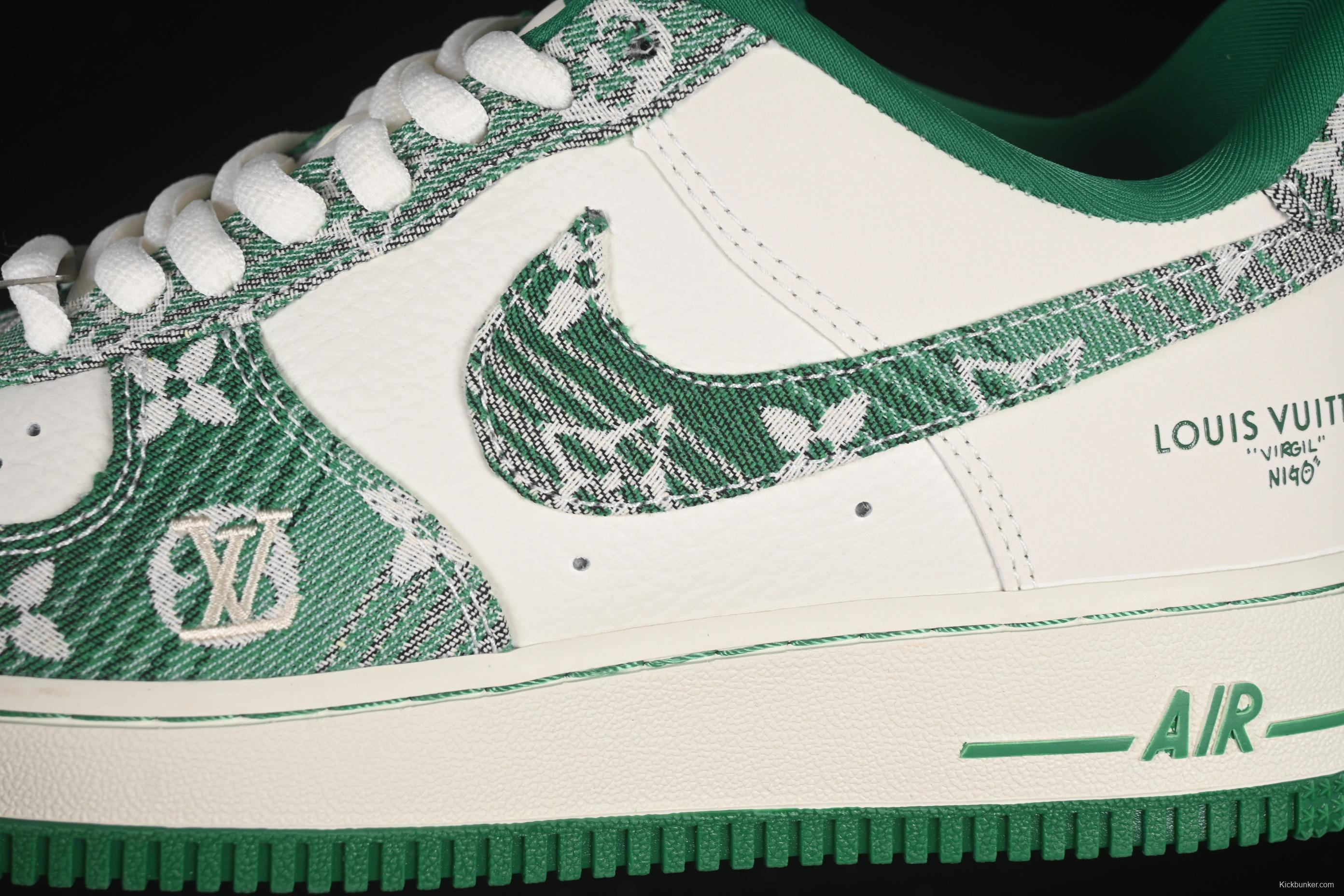 Nike Air Force 1 '07 Low LV Collaboration Green Denim Casual Sneakers - SC9207-538