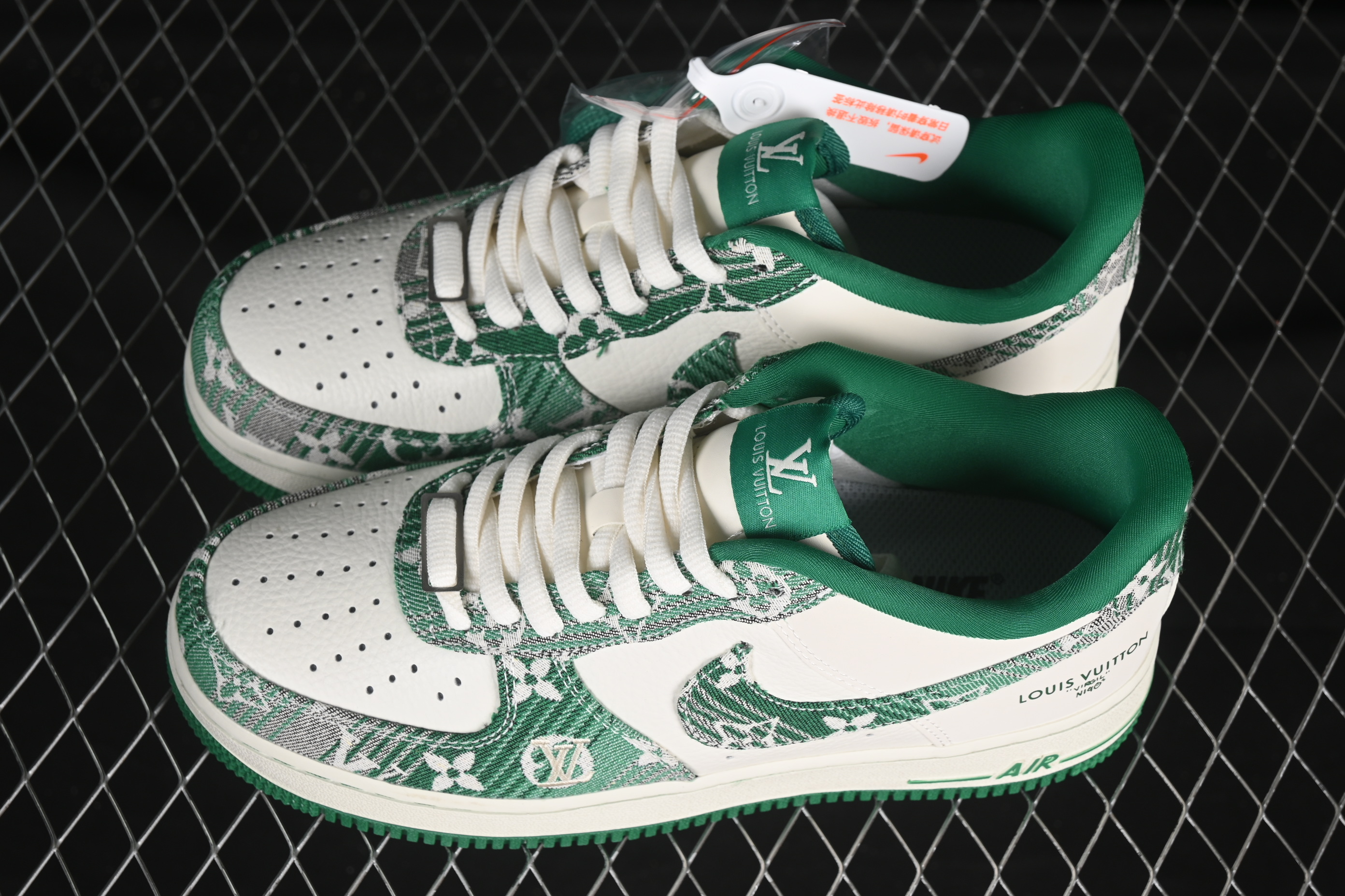 Nike Air Force 1 '07 Low LV Collaboration Green Denim Casual Sneakers - SC9207-538