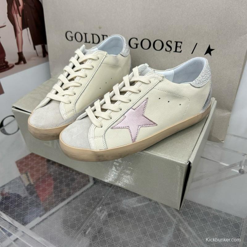 2025 Women GGDB White Beige Leather Sneakers MJ00260