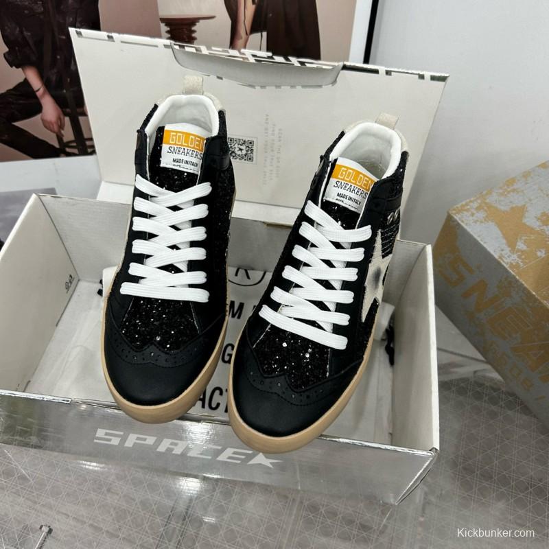2024 Unisex GGDB Black White Suede High-top Sneakers MJ00300