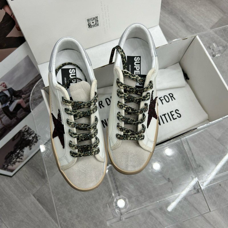 2025 Unisex GGDB White Red Leather Sneakers 63534
