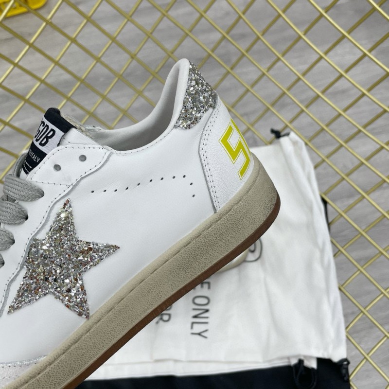 2024 Unisex GGDB White Silver Leather Low Top Sneakers MJ00260