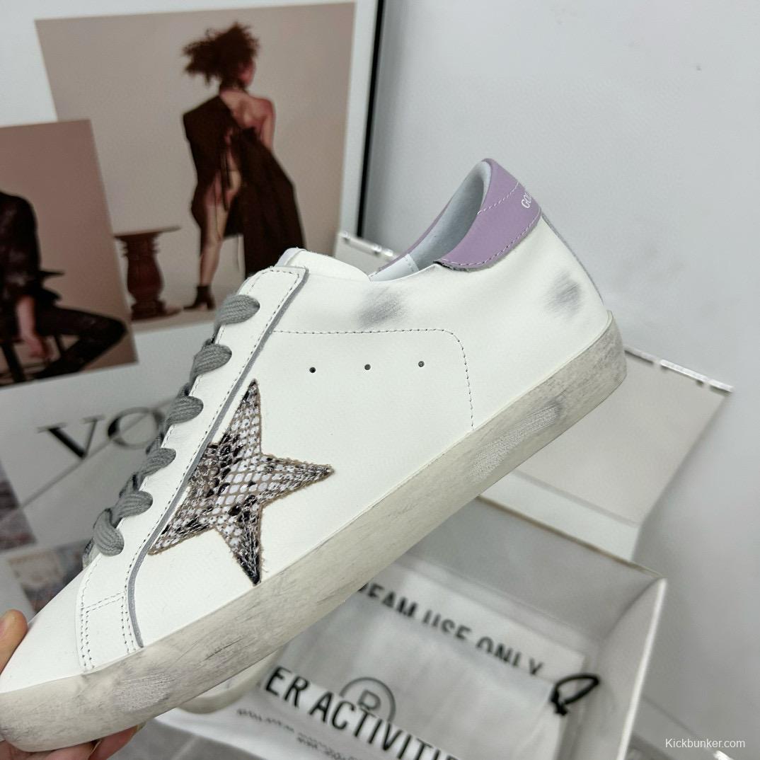 2025 Women GGDB White Grey Leather Sneakers