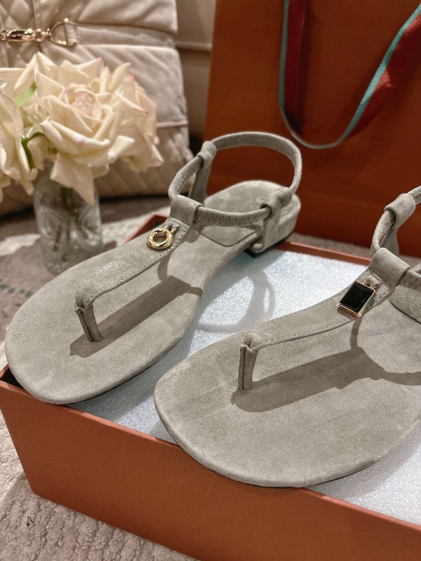2025 Women LP Beige Suede Sandals LY00250
