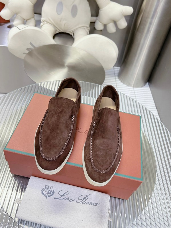 2025 Men LP Brown Suede Loafers LY00260