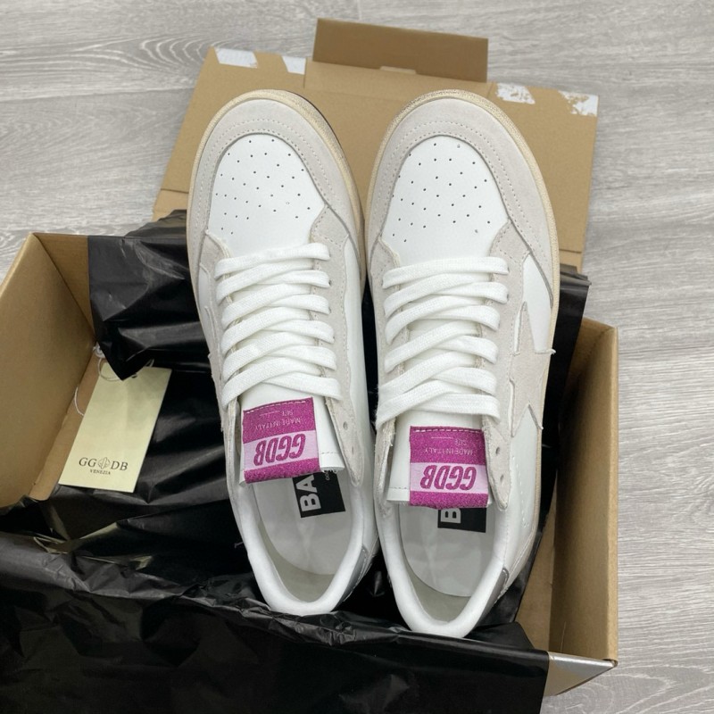 2024 Unisex GGDB White Grey Suede Leather Sneakers MJ00260