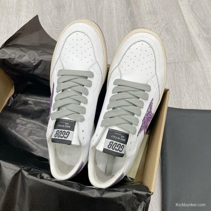 2024 Unisex GGDB White Purple Leather Sneakers MJ00260