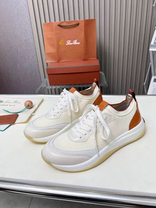 2024 Men LP White Beige Mesh Leather Sneakers