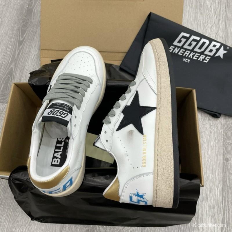 2024 Unisex GGDB White Black Leather Sneakers MJ00260