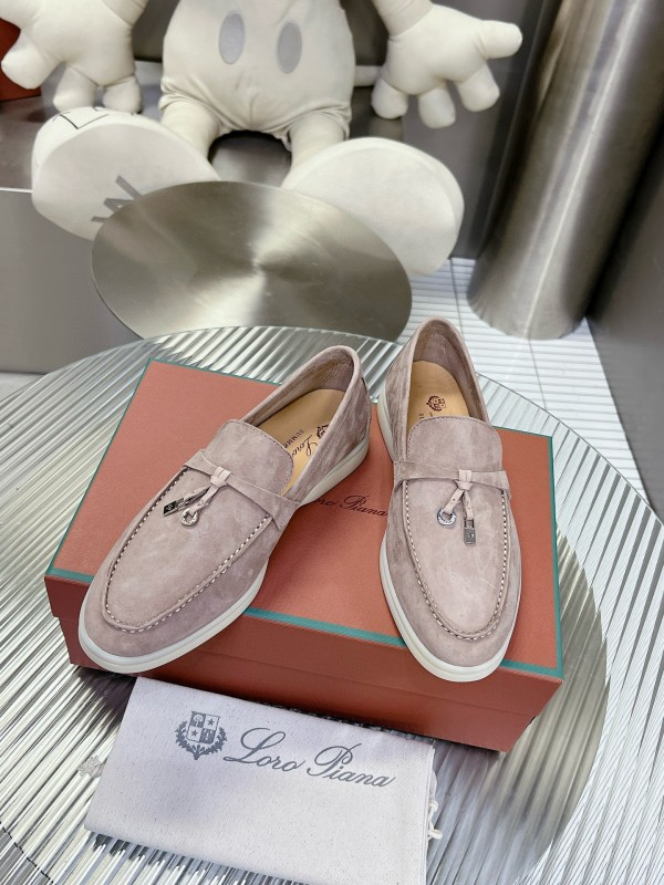 2024 Unisex Le Parmentier Beige Suede Loafers MJ00270