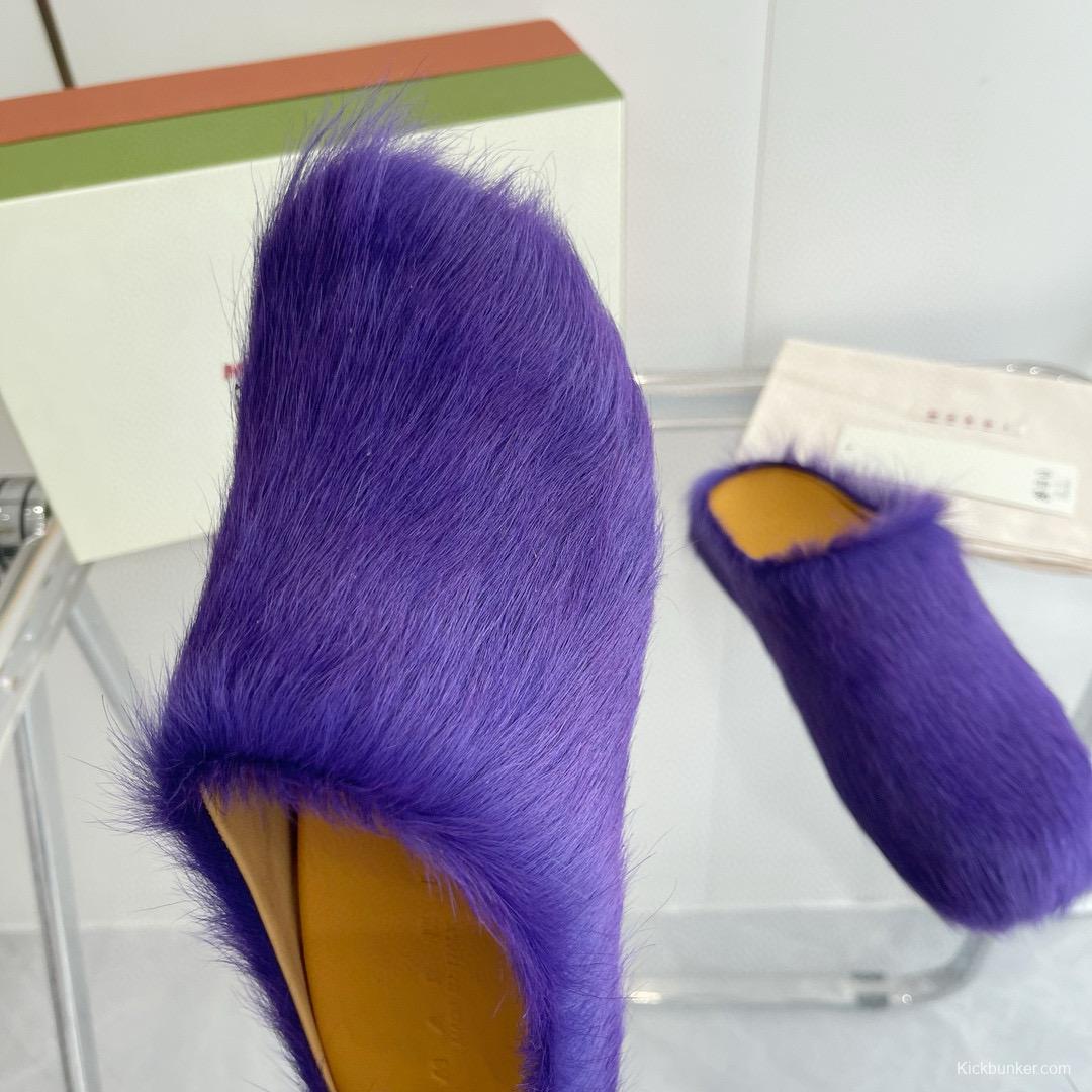 2024 Slippers Marni Purple Horsehair
