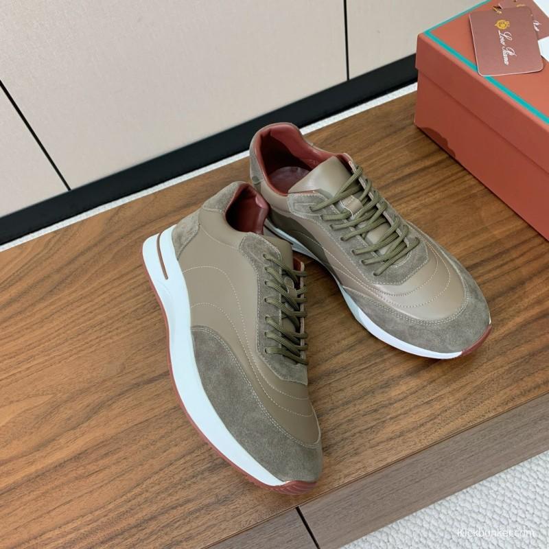 2025 Unisex LP Khaki Brown Suede Leather Sneakers LY