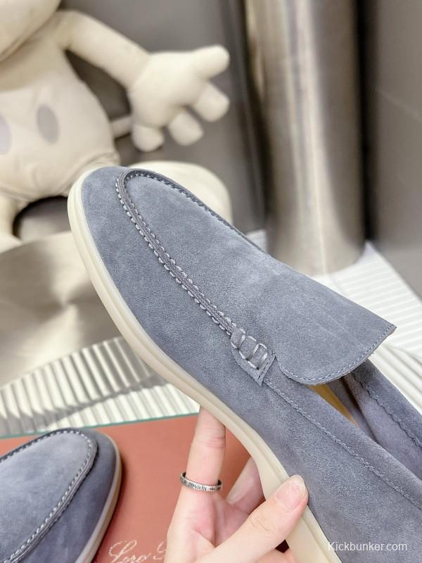 2024 Men Le Parmentier Blue Suede Loafers MJ00270