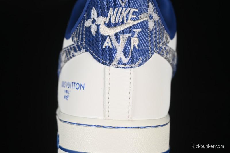 Nike Air Force 1 '07 Low LV Collaboration Gray Blue Denim Casual Sneakers - SC9207-540