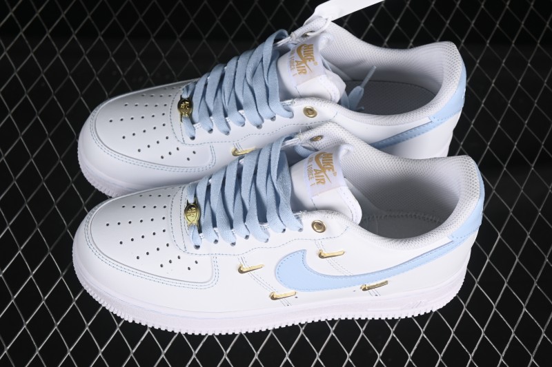 Nike Air Force 1 '07 Low Custom 2D Theme Four Hook Sky Blue Casual Sneakers - ZH0316-084