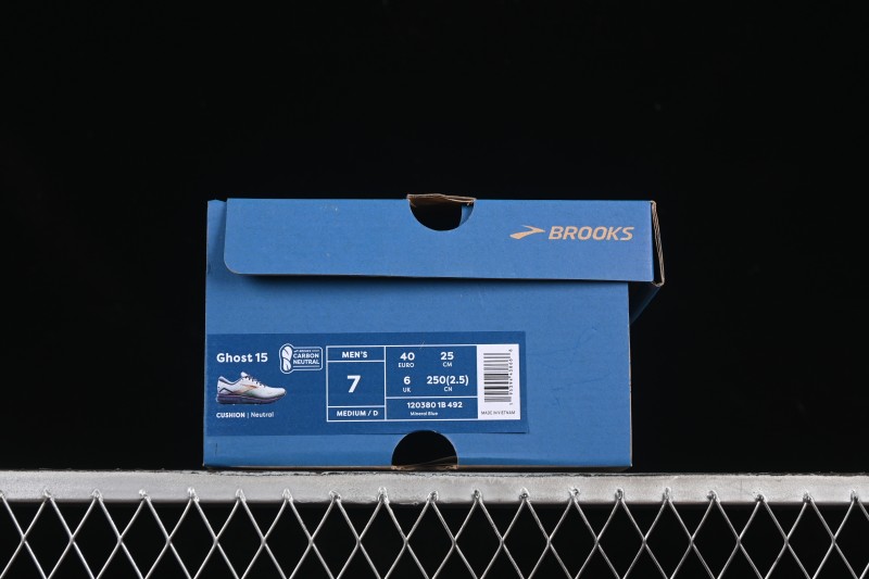 Brooks Ghost 15 Low-Cut Breathable Cushioned Support Casual Sports Running Shoes - 1203801B492