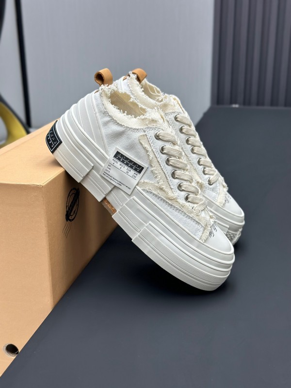 2025 Unisex XVESSEL White Canvas Plimsolls Vulcanized LY00360