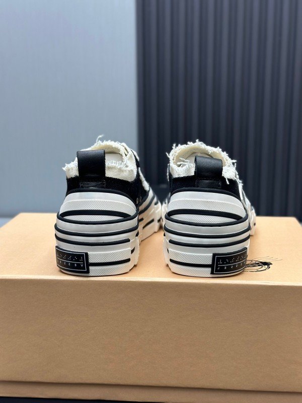 2025 Unisex XVESSEL Black White Canvas Plimsolls Vulcanized Shoes AS00240