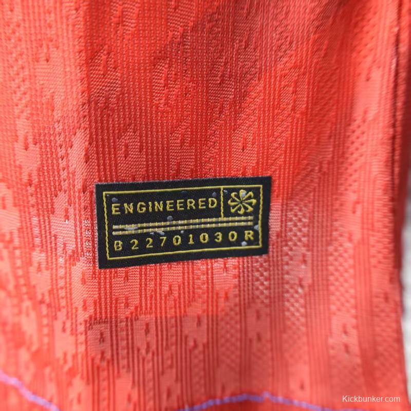 Player Version 25/26 Barcelona Travis Scott Blue with Red Half Split Jersey