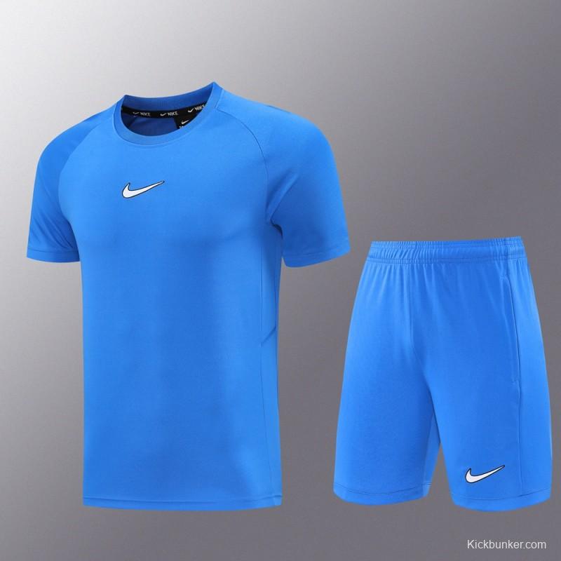 25/26 Nike Blue Short Sleeve Jersey+Shorts