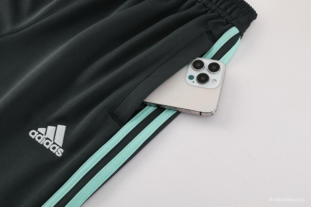 2025 Adidas Dark Grey Full Zipper Jacket +Long Pants