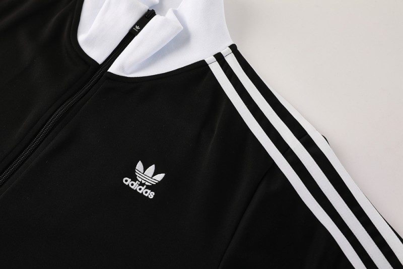 2025 Adidas Original Black Full Hoodie Zipper Jacket +Long Pants