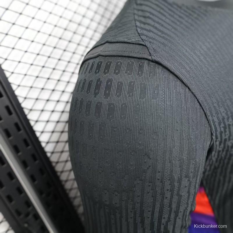 Player Version 2025 England Away Black Long Sleeve Jersey