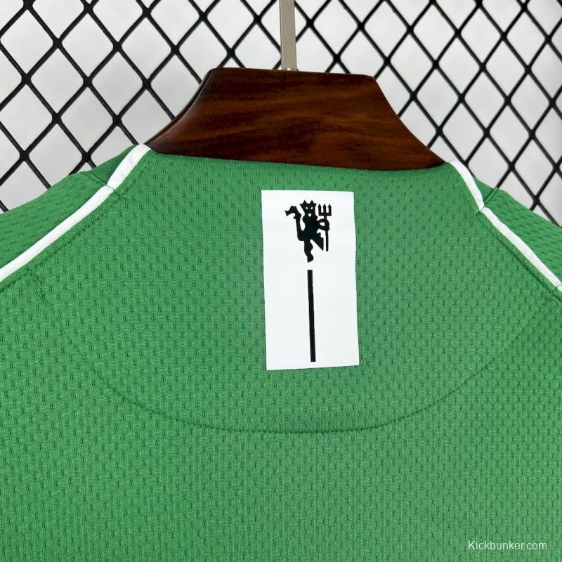 2007/08 Manchester United Green Goalkeeper Long Sleeves Retro Jersey