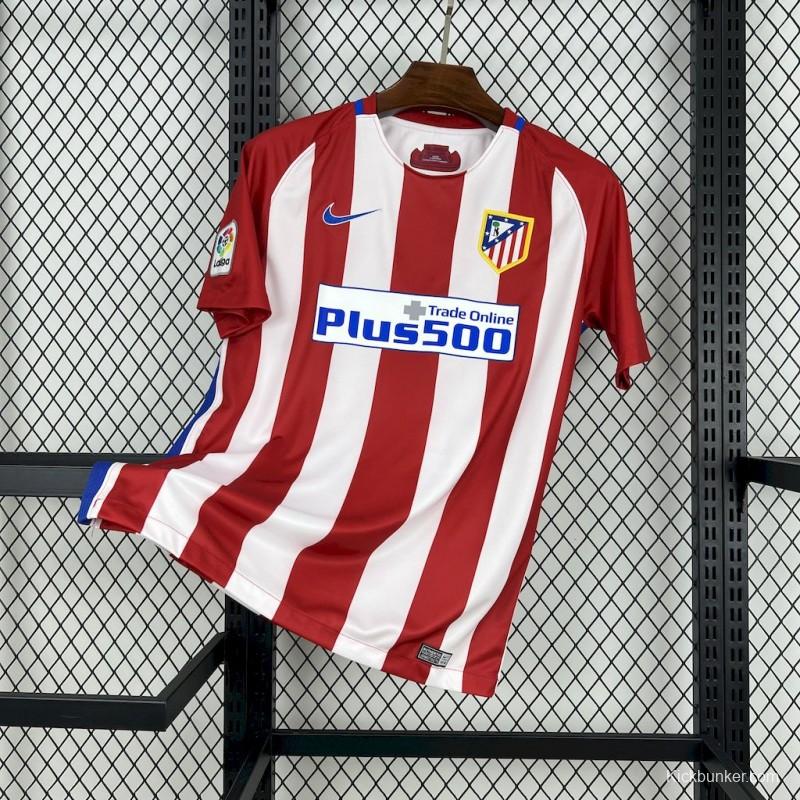Retro 2016/17 Atletico Madrid Home Jersey