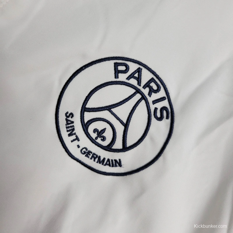 25/26 PSG Air Jordan Jacket White Windbreaker
