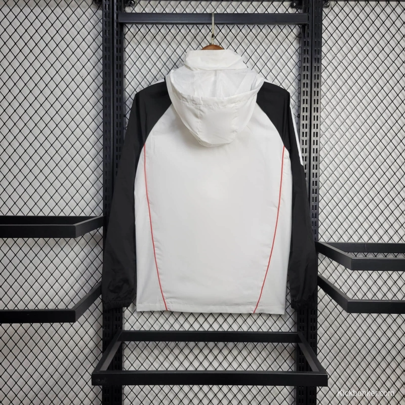 25/26 Manchester United Jacket White Windbreaker